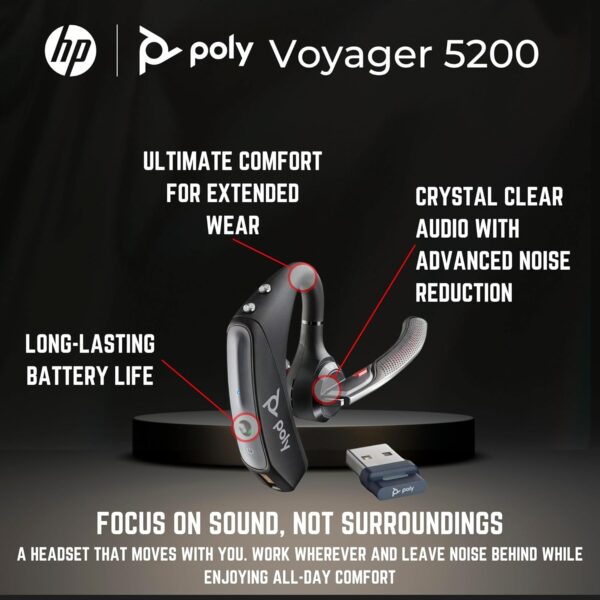 Poly Voyager 5200 UC BT700 features