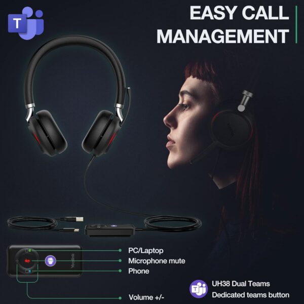 Yealink UH38 Headset call management