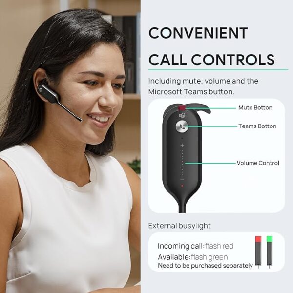 Yealink WH63 UC Convertible DECT Wireless Headset call controls