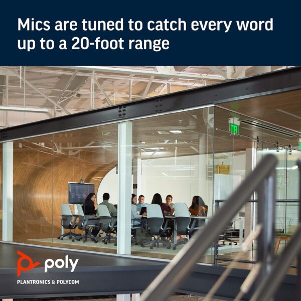 poly 8800 conference phone mic range